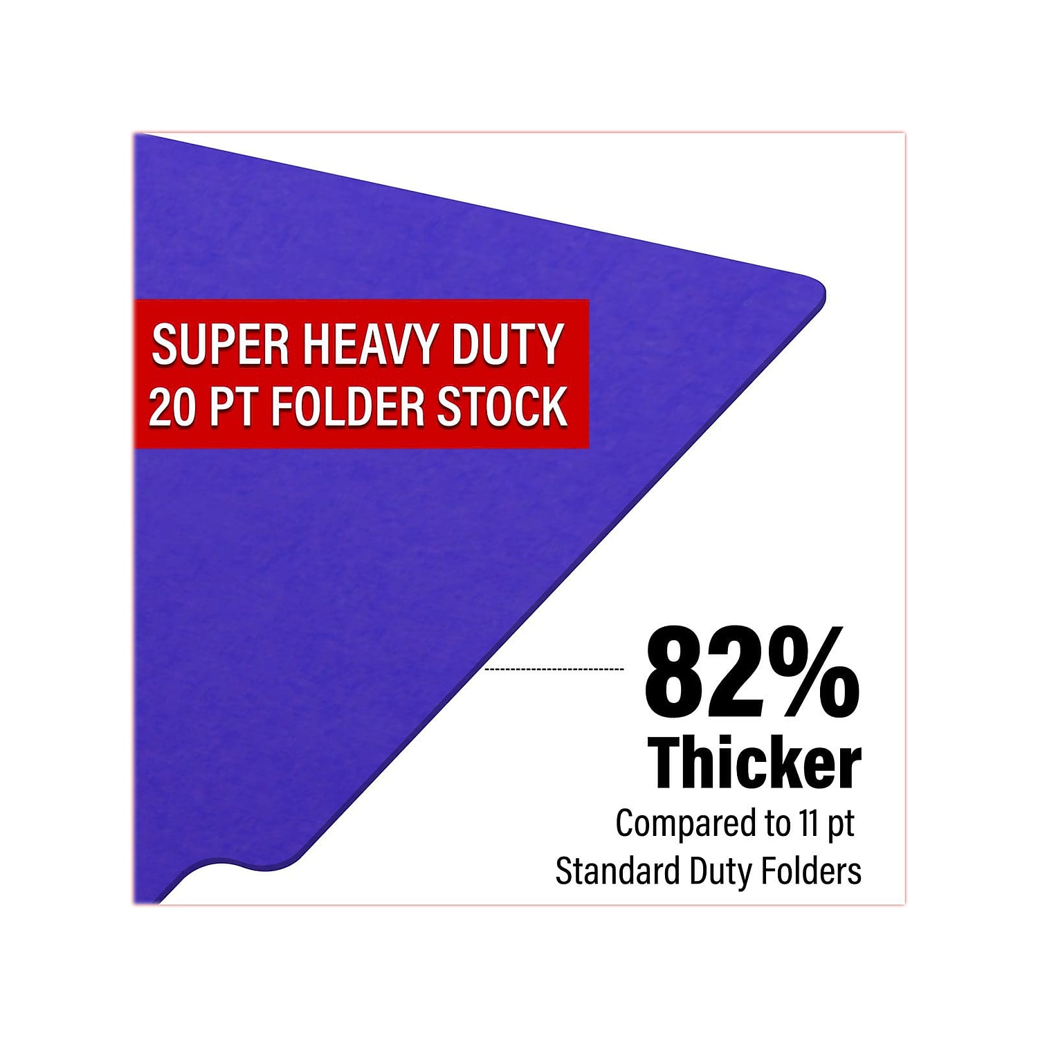 Medical Arts Press Heavy-Duty End Tab File Folder Straight Cut Letter-Size Purple 40/Box