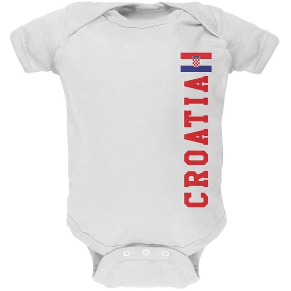 World Cup Croatia Soft Baby One Piece White 18-24 M