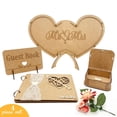 thumbnail image 1 of Libro de invitados con rebanadas de con soporte para decoración baby shower de , doble amor perfecl Libro de invitados de boda, 1 of 8