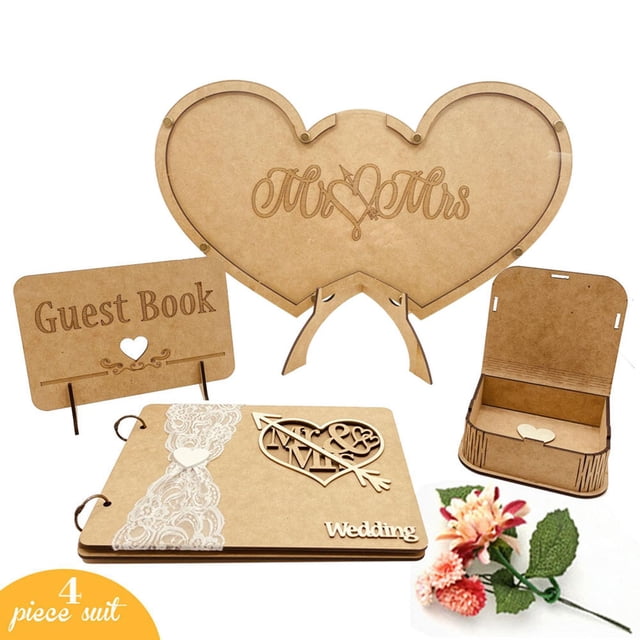 Libro de invitados con rebanadas de con soporte para decoración baby shower de , doble amor perfecl Libro de invitados de boda