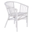 thumbnail image 3 of SAFAVIEH Adriana Solid Rattan Bucket Chair, White, Set of 2, 3 of 7