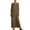Coffee, variant on Vivianyo HD Women's Henley V Neck Caftan Maxi Dresses, 3/4 Sleeve Loose Casual Solid Long Dresses for Women, Women's Pink, Sizes S-2XL