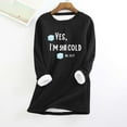 thumbnail image 2 of Ankola Womens Soft Fleece Lined Sweater Shirt Casual Warm Winter Fuzzy Pullover Sweatshirt Soft Loungewear Underwear, 2 of 3