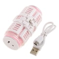 thumbnail image 1 of USB recargable de doble piso rodillo flequillo rizador de cabellero pinza de salón en hogar herramienta de peinado del cabello herramienta de bricolaje Rosado, 1 of 8