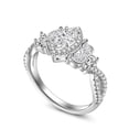 thumbnail image 6 of Eclet Jewels 14K White Gold Plated Engagement Rings - 2 Ct Marquise Cut Lab Created Simulated Diamond - Engagement Surprise Diamond Rings for Women's - Multi-Row Wedding Diamond Rings for Women's, 6 of 10