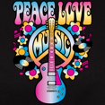 thumbnail image 3 of CafePress - Peace Love & Music T Shirt - Women's Traditional Fit Dark T-Shirt, 3 of 4