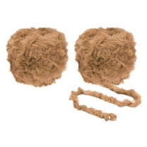 Uxcell 70yds Faux Fur Yarn,2 Skeins Fuzzy Yarn Crochet Fluffy Yarn Soft Chunky Polyester Plush Fur Eyelash,Bear Brown