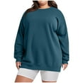 thumbnail image 2 of FDGIU Women's 2025 Oversized Sweatshirt - Fleece Crewneck Pullover, Soft Comfy Long Sleeve Trendy Top for Fall Winter Outfits, 2 of 6