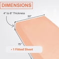 thumbnail image 2 of IDEAhome Jersey Knit Fitted Cot Sheet, 75" x 33" with 8" Pocket, Peach (1 Pack), 2 of 8