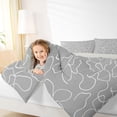 thumbnail image 4 of jejeloiu Abstract Geometric Stripes Twin Comforter Sets,Gray White Bedding Set For Teens Boys Reversible 2pcs, 4 of 8