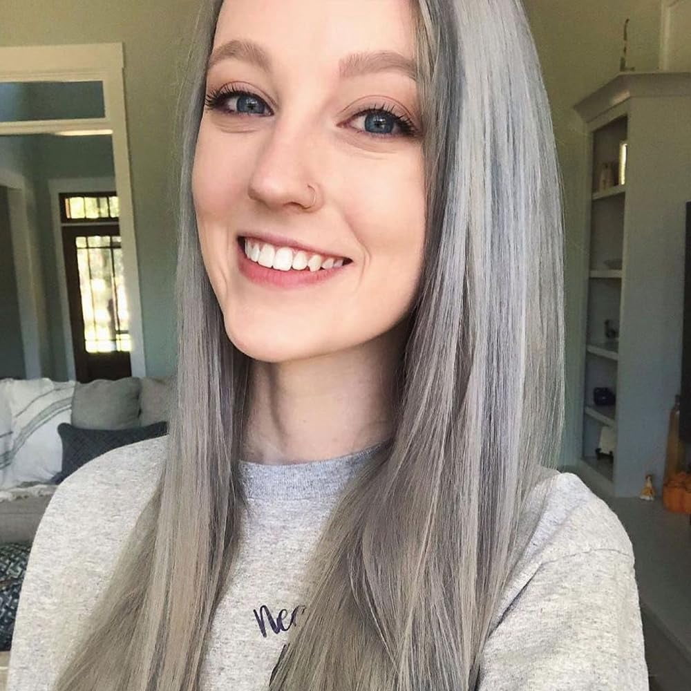 oVertone Color Depositing Semi-Permanent Hair Dye Conditioner - 8 oz For All Hair Types  & Color-Treated Hair, Moisturizing Shea Butter & Coconut Oil - Vegan & Cruelty-Free, Stormy Sterling