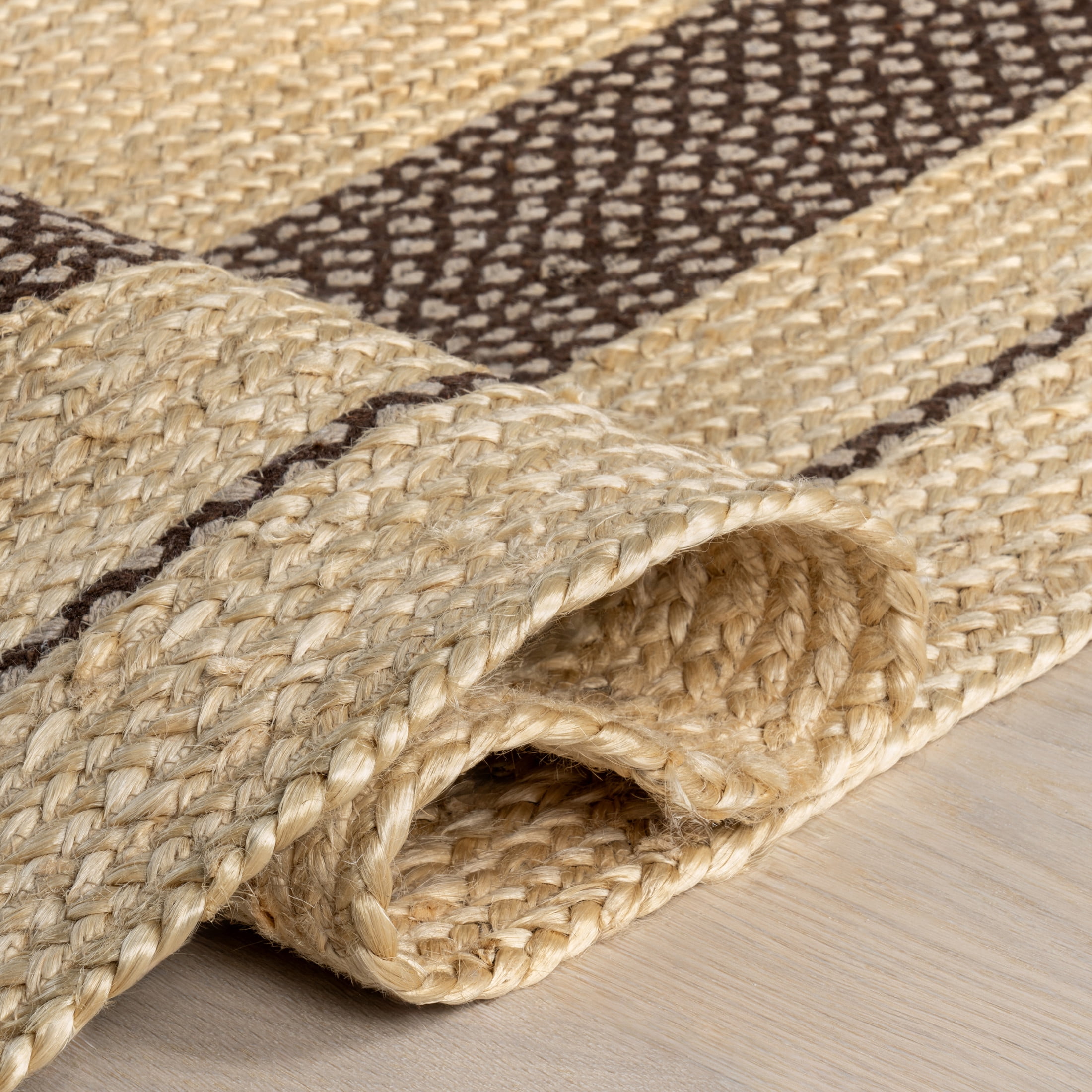 Rugs USA Cottage Oval Jute Area Rug, 3' x 5', Oval, Cottage Dark Brown