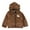 Brown, variant on NOKIO Toddler Girls Zip Up Cotton Hoodie Jackets Kids Children Coat Solid Color Long Sleeved Plush Zippered Hood Thickened Cartoon Bear Top Party Birthday School Child Winter Fuzzy Overcoats