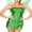 Green, variant on Fortune Women Halloween Fairy Dress with Wings Set, Green Glitter Strapless Mini Dress Butterfly Fairy Cosplay Outfits