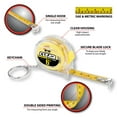 thumbnail image 2 of Performance Tool 20233 6' Clear Mini Tape Measure, SAE & Metric Measurements Printed on Both Sides, 2 of 8