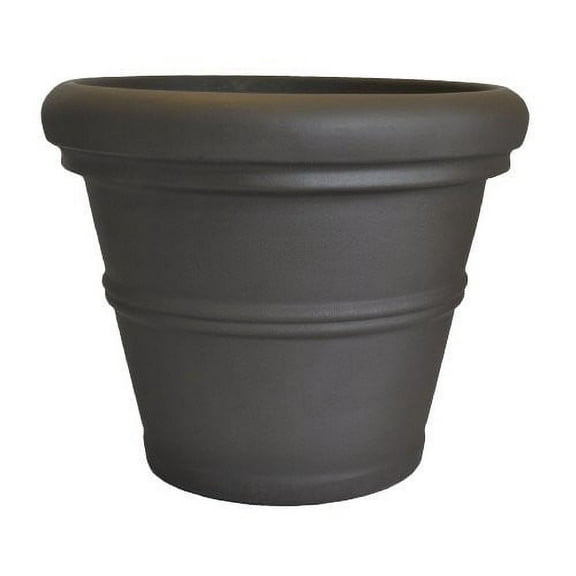 Tusco Products RR30BK Rolled Rim Garden Pot, 30-Inch, Black