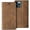 Brown, variant on MOHEYO Luxury Wallet Flip Cover Soft Leather Card Holder Case for iPhone 12 | 12 Pro - Black