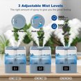thumbnail image 3 of Mistvibe 6L Ultrasonic Cool Mist Humidifier for Bedroom Large Room, 3‑Level Mist, 360° Rotatable Nozzle, Quiet Humidifier for Home Office Nursery White, 3 of 8