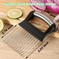 thumbnail image 6 of Siloon Onion Holder for Slicing, Large Onion Cutter Lemon Slicer, Stainless Steel Vegetable Cutter Kitchen Chopper Slicing Assistant Tools for Meat, Potato, Eggs, Tomato, 6 of 7