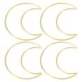 thumbnail image 1 of Aros de atrapasueños de luna de 4 pulgadas Uxcell, 4 piezas de aro floral de macramé de metal para Navidad, dorado, 1 of 6