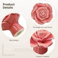 thumbnail image 4 of 12 Pcs Rose Ceramic Knobs, Pink Dresser Knobs, Rose Drawer Pulls, Single Hole Cabinet Handles for Wardrobe Doors, Table Dresser Handles, Easy Installation for Nursery Furniture, 4 of 5