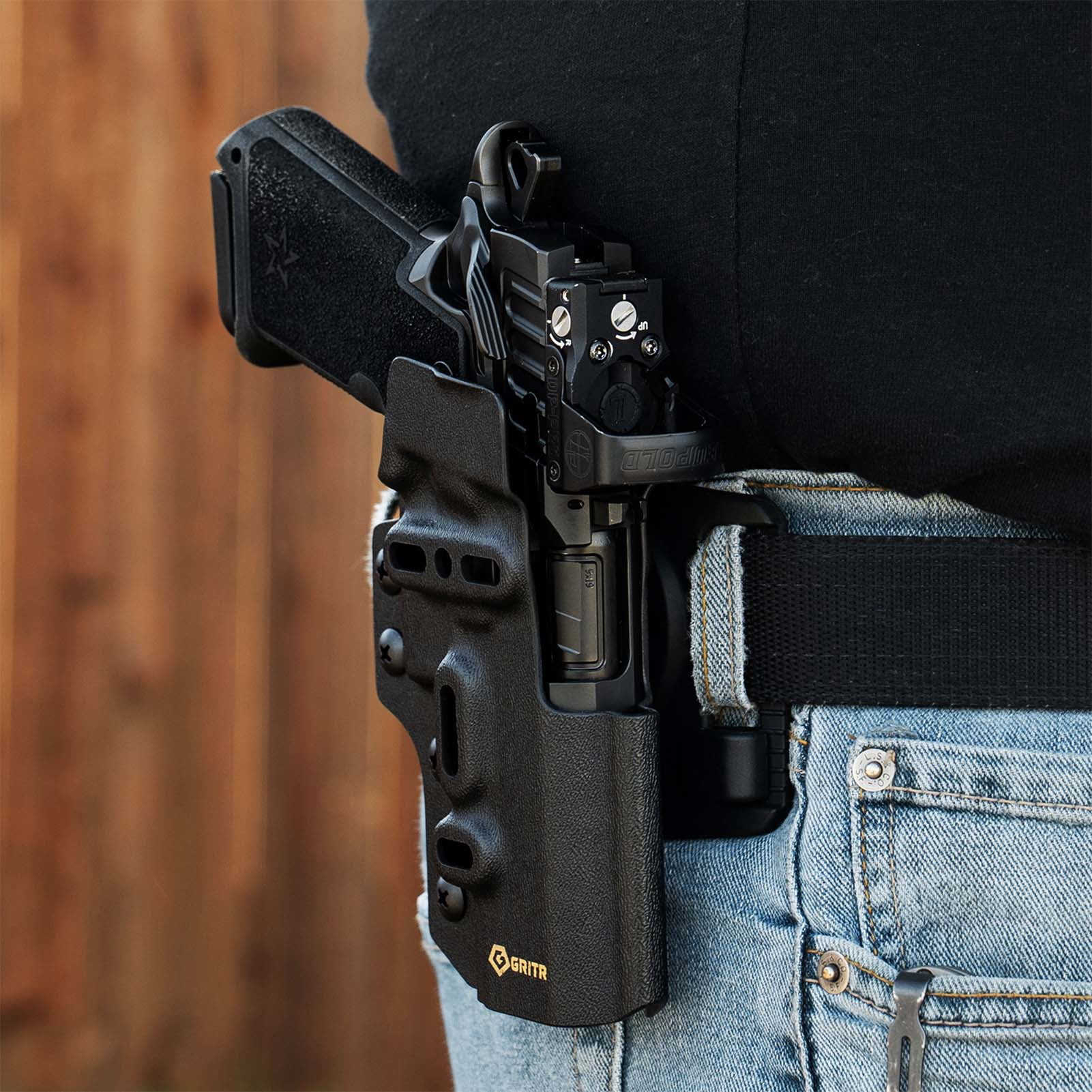 GRITR Ambi OWB Kydex Holster; Fits Staccato HD P4/P4.5/C3.6