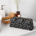 thumbnail image 7 of Uemuo Black White Leaves Printed Leather Pencil Case, Pencil Pouch, Portable Pencil Bag, Pen Case for& Office, 7 of 7