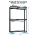 thumbnail image 2 of VIPEK X1 Expandable Clothes Rack Heavy Duty Adjustable from 2' to 3'5" with Flexible Shelves and Hanger Rods Metal Garment Racks Portable Closet Rack Clothing Racks for Hanging Clothes,Black, 2 of 7
