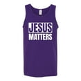 thumbnail image 2 of Jesus Matters Christian Love God Church | Mens Inspirational/Christian Graphic Tank Top, Purple, Small, 2 of 3