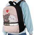 thumbnail image 4 of HUIACONG Loving Cats Backpack for Middle School Girls Large Capacity Breathable Padded Straps for Boys Girls Elementary High School Daily Use, 4 of 6
