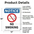 thumbnail image 2 of (2 Pack) No Smoking OSHA Notice Sign 12 Inch X 18 Inch Indoor / Outdoor Rust-Free Aluminum Metal Signs for Workplace, Workshop, and Construction Site, Made in the USA, 2 of 8