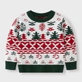 thumbnail image 2 of Meresysid Toddler Infant Kids Children's Christmas Sweater Boys And Girls Fall And Winter Sweater Green, 2 of 7