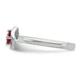 thumbnail image 3 of Created Ruby and Diamond Sterling Silver Polished Ring, 3 of 5