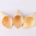 thumbnail image 3 of Wooden Ice Cups - 100 Count Disposable Dessert Bowls for Cold Food, Party Supplies Treat Cups for Sundae, Yogurt, Soup 6x8cm, 3 of 8