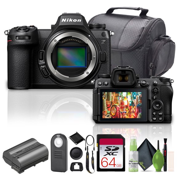 Nikon Z6III Mirrorless Camera (1890) Bundle with 64GB UHS-II SDXC Memory Card   Lens Cleaning Kit   Camara Bag  Wireless Remote Shutter Release