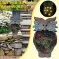 thumbnail image 4 of ¡Gran Ahorro en tu Compra!, Luz solar para decoración de jardín, luz LED para decoración de jardín, resina, búho Akmoler, 4 of 9
