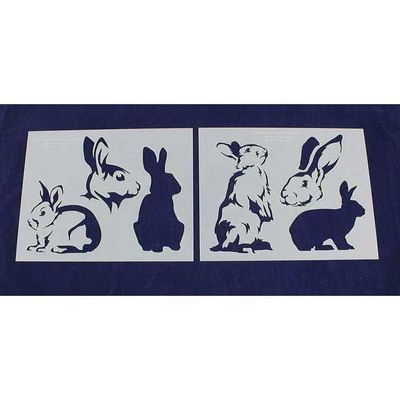 Rabbit Stencils - 2 Piece Set - 8 x 10