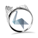 thumbnail image 1 of Pato origami forma geométrica abstracta Anillo de compromiso de boda de amor ajustable Unbranded M, 1 of 3