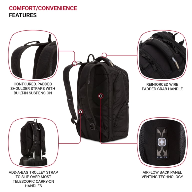 Ravi729 Sサイズ SWISSGEAR, Laptop Backpack, 2762, Monochrome Black - Walmart.com