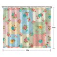 thumbnail image 5 of Pioneer Flower Floral Print Pattern Shower Curtain 84"x72", Bathroom Decorative Shower Curtain Set with 12 Hooks, Waterproof Washable, 5 of 6
