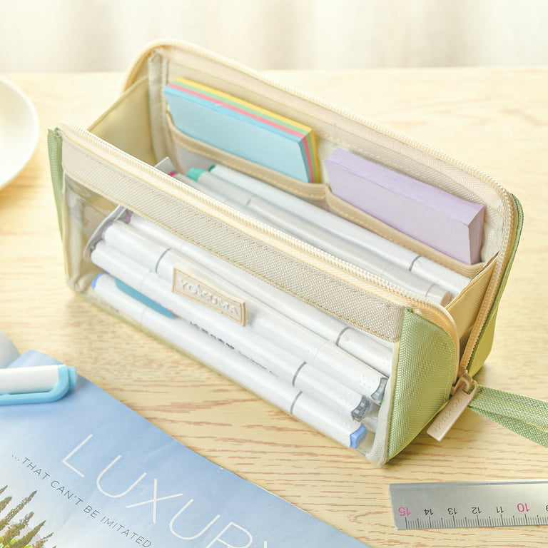 Pencil Bag Stationery Supply Aesthetic Transparent Pen Girl Zipper Pouch  School
