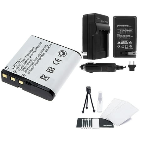 Image of NP-40 High-Capacity Replacement Battery with Rapid Travel Charger for Select Casio Digital Cameras. UltraPro Bundle Includes: Camera Cleaning Kit Screen Protector Mini Travel Tripod