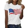 thumbnail image 2 of VerPetridure American Flag Stars Stripes Shirts for Women 4th of July Patriotic Shirt Cute Graphic Blouse USA Flag Tops Summer Tee, 2 of 4
