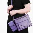 thumbnail image 4 of ELEHOLD Leather Bag Case for iPad  Pro 11" 2022/2021/2020/2018 iPad Air 5/4 10.9" with Card Slots Zipper Storage Kickstand Function Crossbody Shoulder Strap Handstrap Phone Bag Luxury Bag Case,Purple, 4 of 10