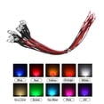 thumbnail image 2 of 20-1000pcs 3mm 5mm 10mm LED Pre-wired water clear 3V 5V 12V Red Green Blue white RGB UV light-emitting diode with Plastic Holder, 2 of 5