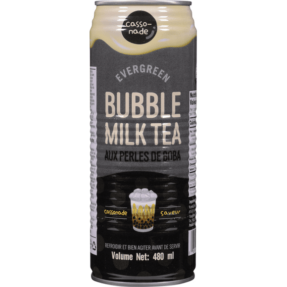 Evergreen Brown Sugar Bubble Milk Tea, 16.2 fl. oz., 480 mL, Rich Brown Sugar, Tapioca