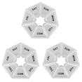 thumbnail image 2 of Trayknick 3 Pcs Boîte à Pilules Translucide Anti-Humidité Portable 7 Compartiments Mini Distributeur Hebdomadaire Extérieur Voyage Conteneur de Pilules 7 Jours Porte-Capsules pour Voyage Transparent, 2 of 13