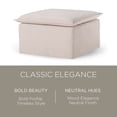 thumbnail image 2 of Maven Lane Claude Rustic Ottoman in Cream Fabric Upholstery, 2 of 6