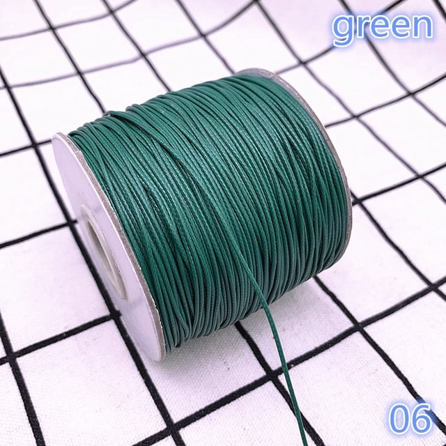 Cordón encerado de 0,5, 0,8, 1,0, 1,5 y 2,0mm, cordón encerado, correa para collar, cuentas, fabricación de joyería DIY para pulsera Tan Jianjun unisex