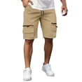 thumbnail image 7 of Moxiu Mens Light Weight Cargo Shorts for Summer with Pockets Casual Knee Length Stretch Outdoor Hiking Travel Work Short Pants Khaki,M, 7 of 7